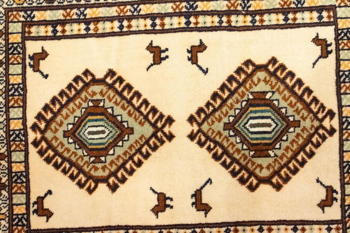 Turkaman Teppich 87 x 64 cm - beige