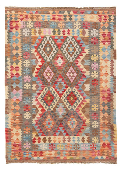 Kelim Maimene Teppich 127x176cm - Wollteppich - mehrfarbig
