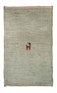 Gabbeh Teppich - Perser 60 x 40 cm - hellblau