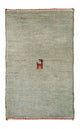 Gabbeh Teppich - Perser 60 x 40 cm - hellblau