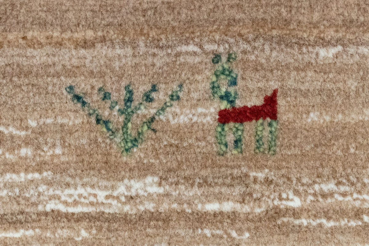 Gabbeh Teppich - Perser 60 x 40 cm - beige