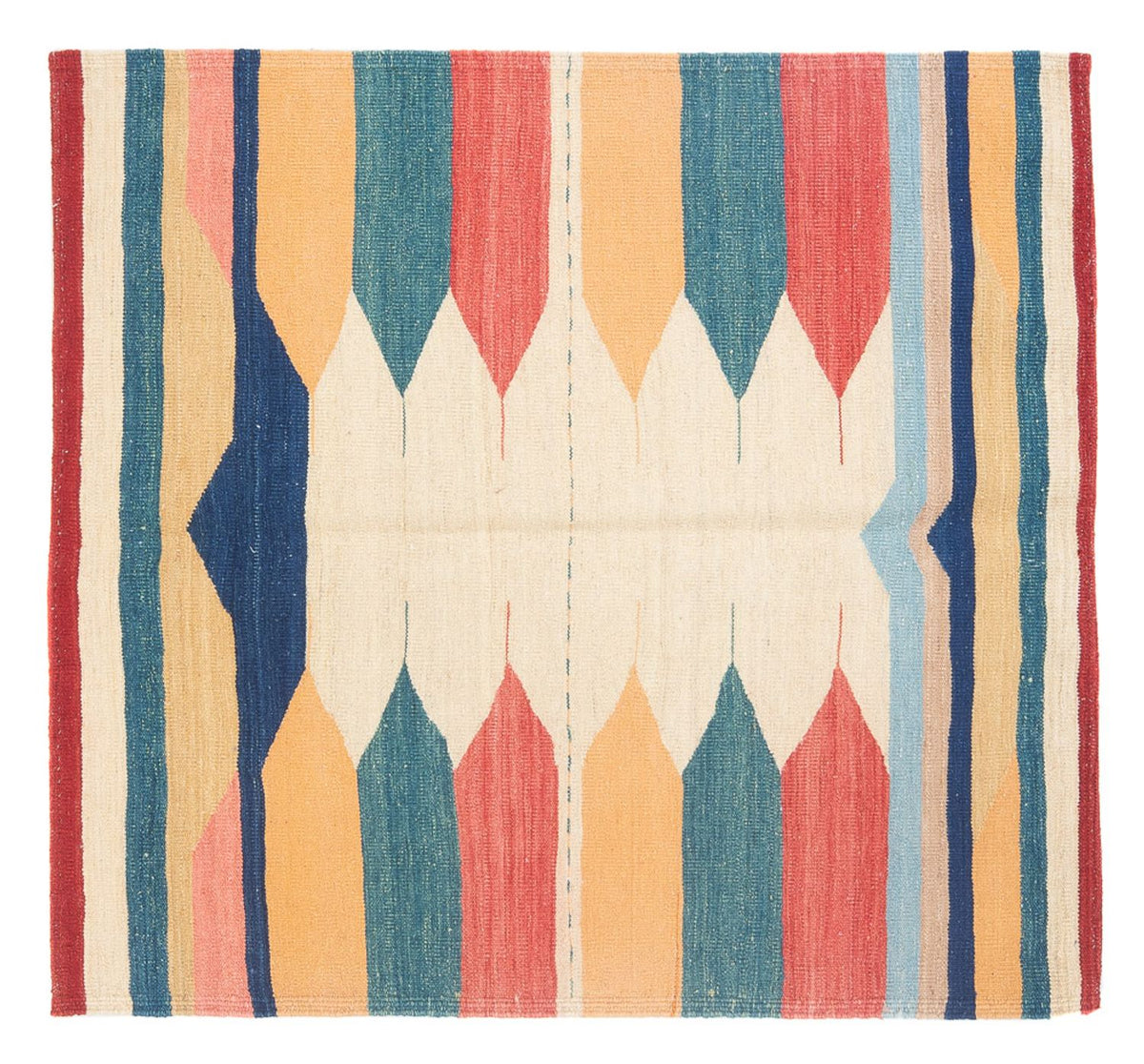 Kelim Teppich - Oriental quadratisch  - 129 x 125 cm - minzgrün