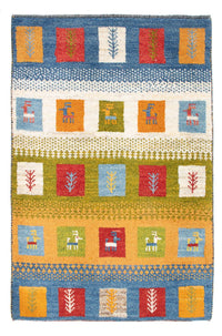 Gabbeh Teppich - Perser - 90 x 60 cm - mehrfarbig