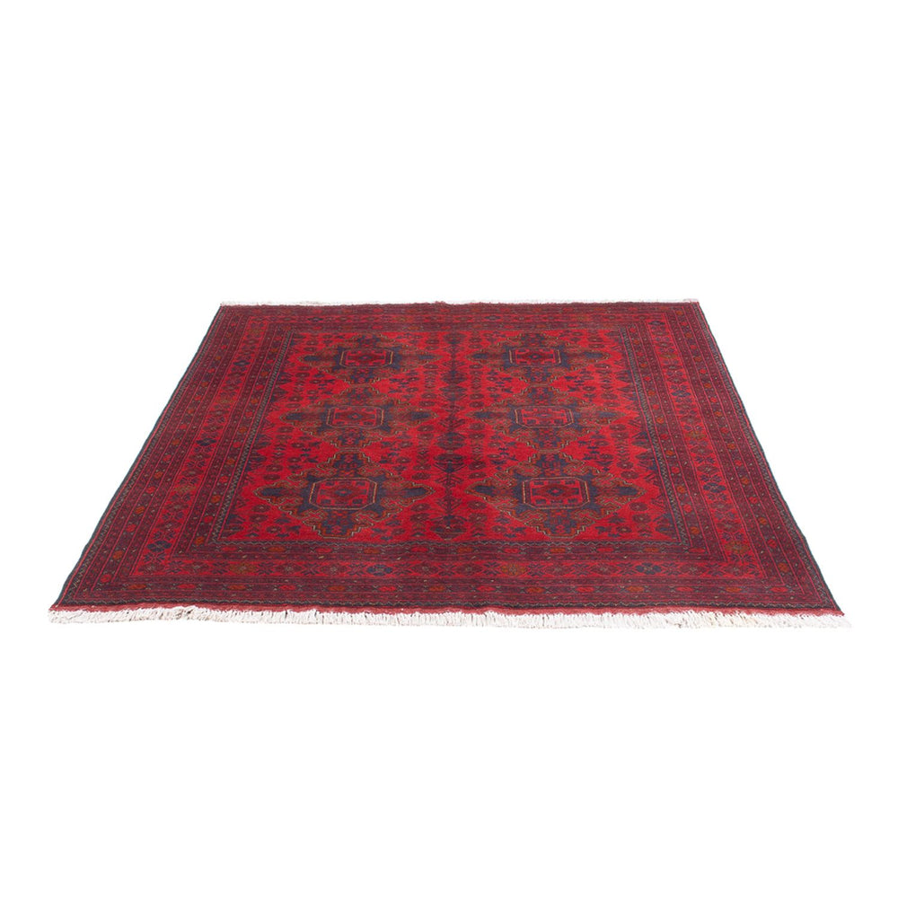 Afghan Teppich - Kunduz - 200 x 152 cm - dunkelrot