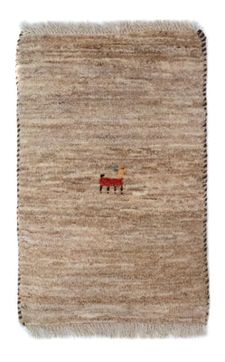 Gabbeh Teppich - Perser 60 x 40 cm - beige