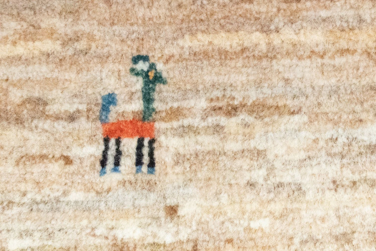 Gabbeh Teppich - Perser 60 x 40 cm - beige