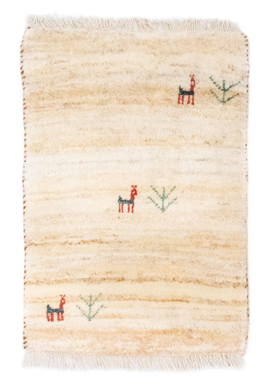 Gabbeh Teppich - Perser 60 x 40 cm - beige