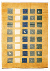 Loribaft Teppich Perser 84x118cm - Orientteppich - Rechteckig / Senfgelb / 84 x 118 cm Rechteckig