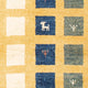 Gabbeh Teppich - Loribaft Perser 118 x 84 cm - senfgelb