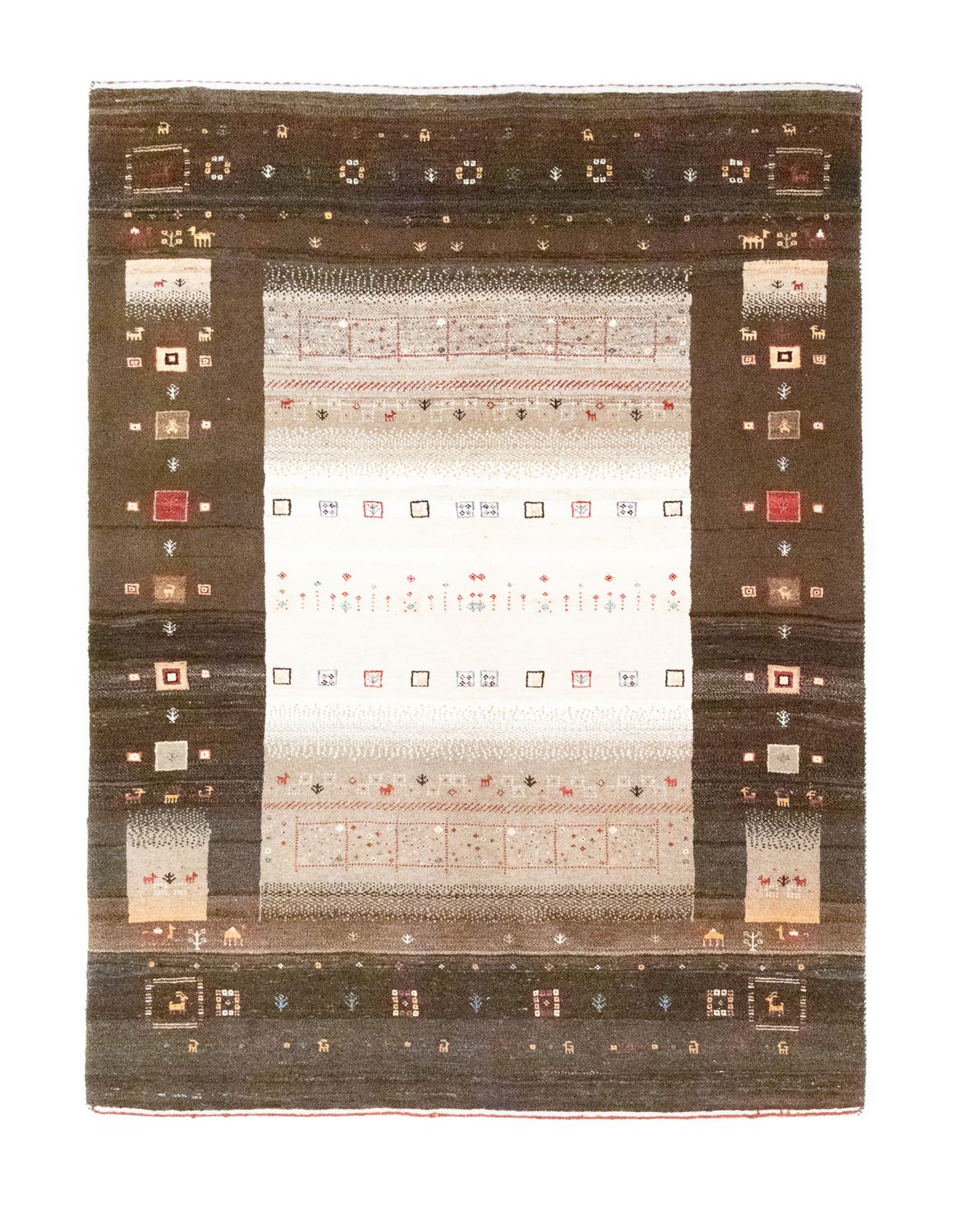 Gabbeh Teppich - Loribaft Perser 194 x 148 cm - beige