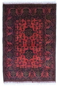 Afghan Teppich - Kunduz 149 x 103 cm - rot