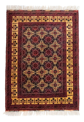 Afghan Teppich 143 x 105 cm - rot
