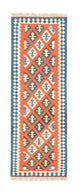 Kelim Teppich - Splash 205 x 60 cm - blau