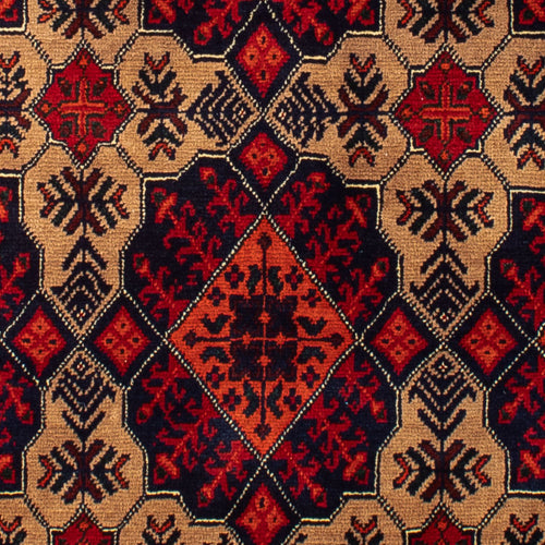 Afghan Teppich 144 x 98 cm - dunkelrot