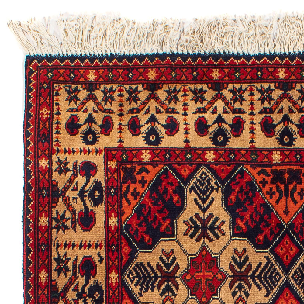 Afghan Teppich 144 x 98 cm - dunkelrot