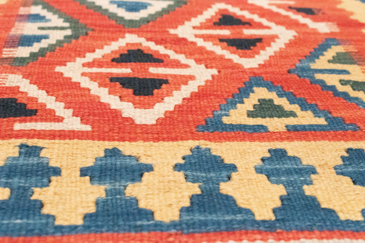 Kelim Teppich - Splash 200 x 70 cm - rot