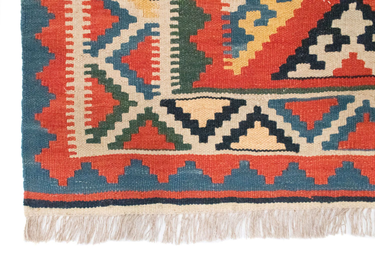 Kelim Teppich - Splash 212 x 148 cm - rot