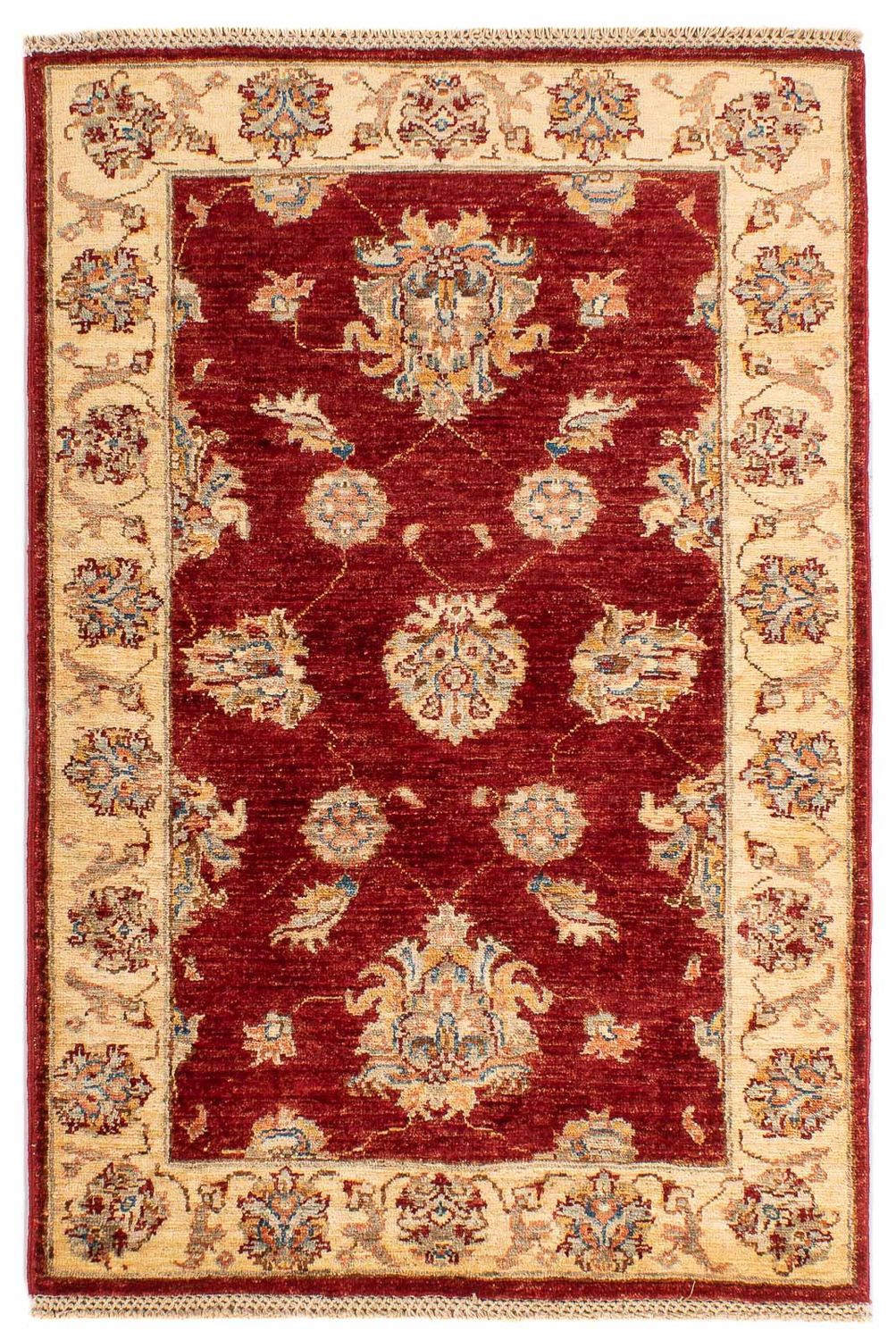 Ziegler Teppich 124 x 84 cm - dunkelrot
