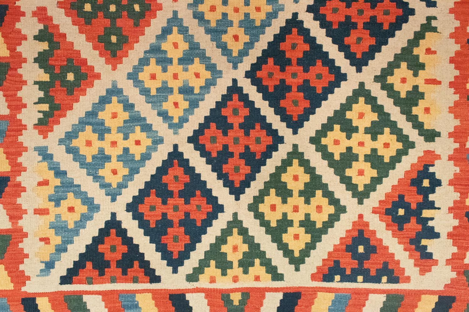 Kelim Teppich - Splash 205 x 157 cm - beige