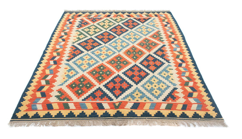 Kelim Teppich - Splash 205 x 157 cm - beige