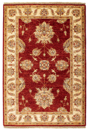 Ziegler Teppich 144 x 99 cm - dunkelrot