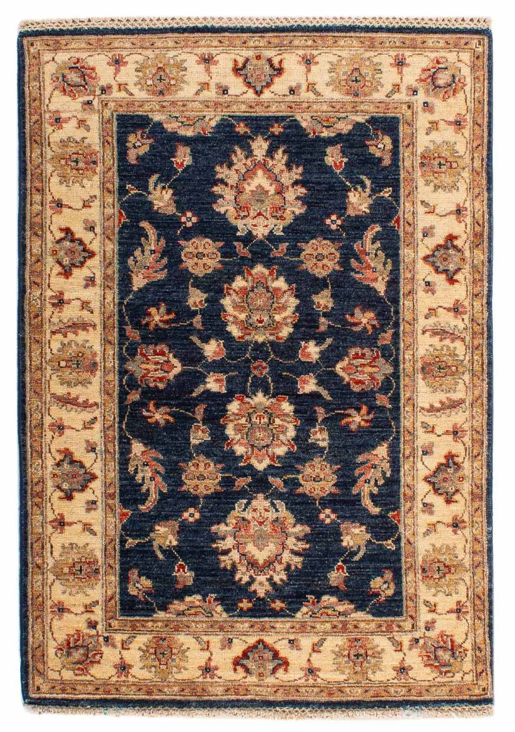 Ziegler Teppich 122 x 83 cm - dunkelblau