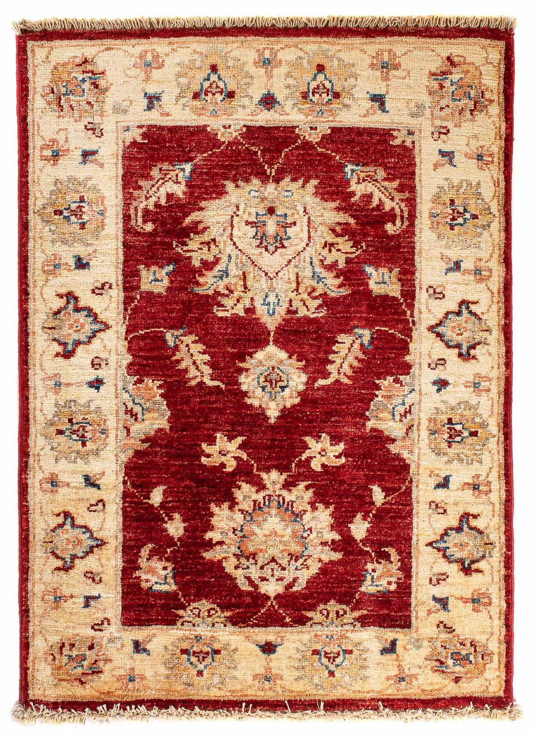 Ziegler Teppich 91 x 62 cm - dunkelrot