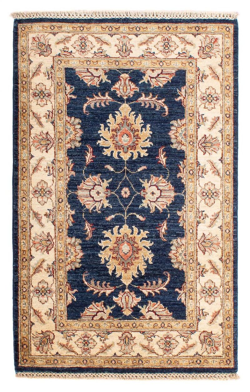 Ziegler Teppich 124 x 79 cm - dunkelblau