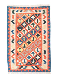 Kelim Teppich - Splash 152 x 99 cm - rot