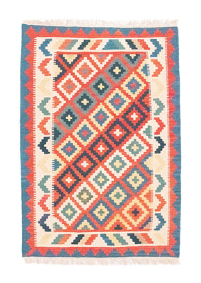 Kelim Teppich - Splash 151 x 102 cm - rot