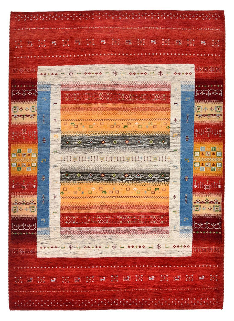 Gabbeh Teppich - Loribaft Indus - 201 x 148 cm - mehrfarbig