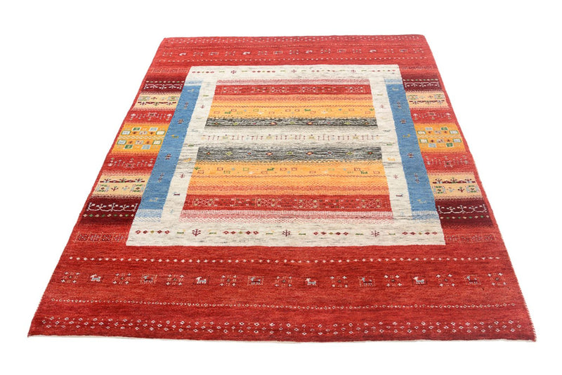 Gabbeh Teppich - Loribaft Indus - 201 x 148 cm - mehrfarbig