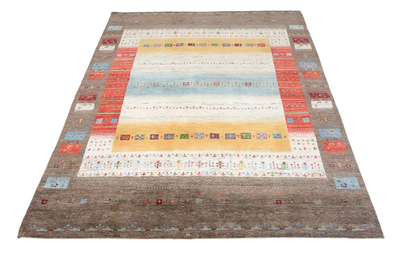 Gabbeh Teppich - Loribaft Indus - 203 x 146 cm - mehrfarbig
