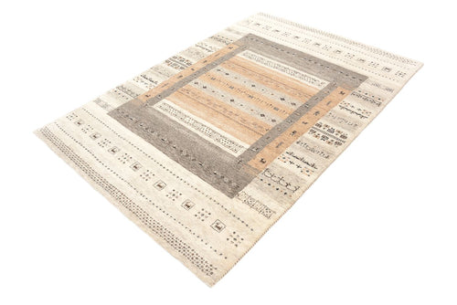 Gabbeh Teppich - Loribaft Indus - 201 x 140 cm - dunkelbeige
