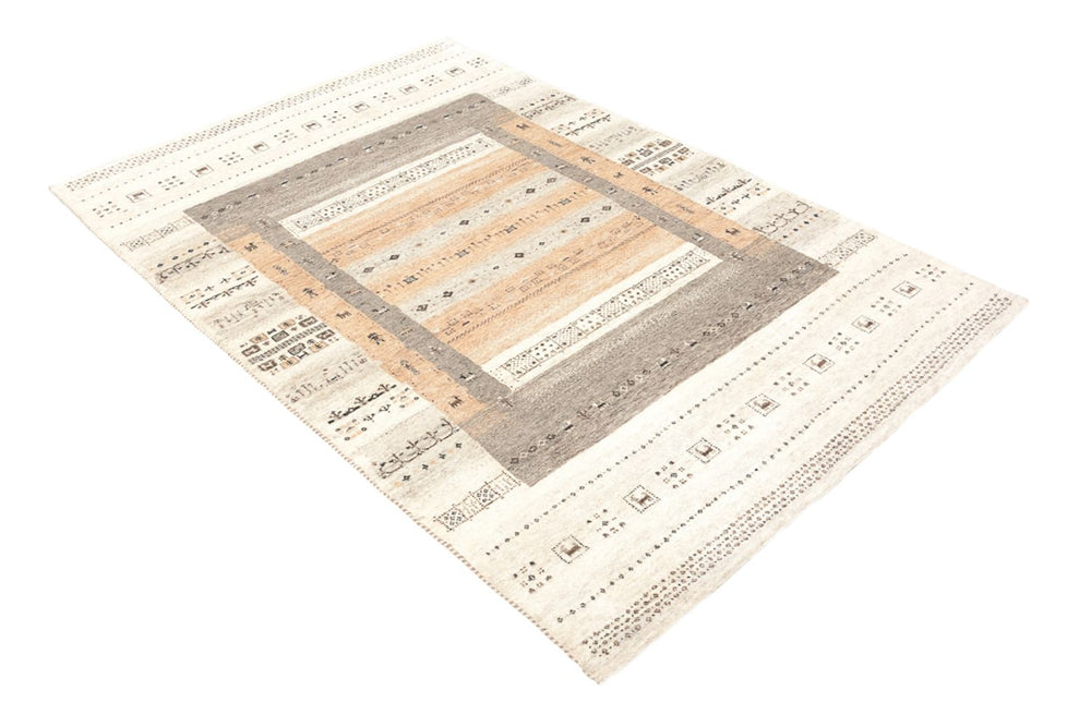 Gabbeh Teppich - Loribaft Indus - 201 x 140 cm - dunkelbeige