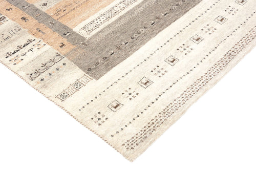 Gabbeh Teppich - Loribaft Indus - 201 x 140 cm - dunkelbeige