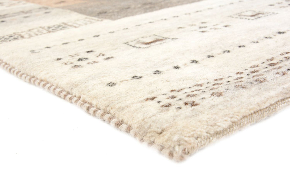 Gabbeh Teppich - Loribaft Indus - 201 x 140 cm - dunkelbeige