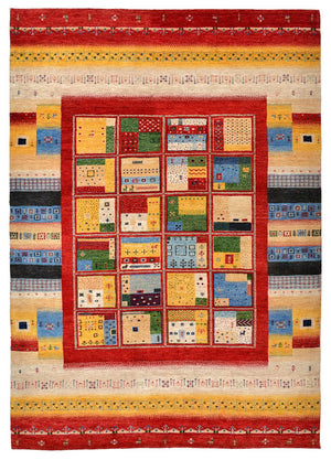 Gabbeh Teppich - Loribaft Indus - 236 x 169 cm - mehrfarbig
