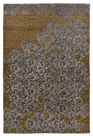 Designer Teppich - 273 x 182 cm - olivgrün