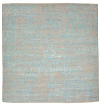 Designer Teppich quadratisch  - 249 x 249 cm - hellblau