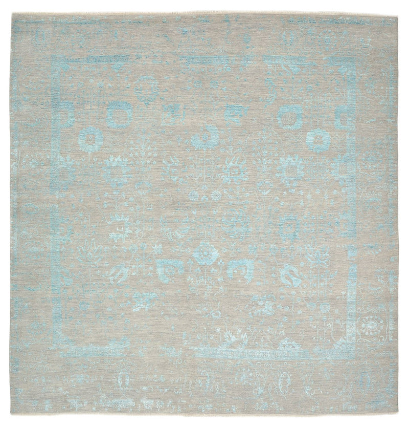 Designer Teppich quadratisch  - 301 x 301 cm - hellblau