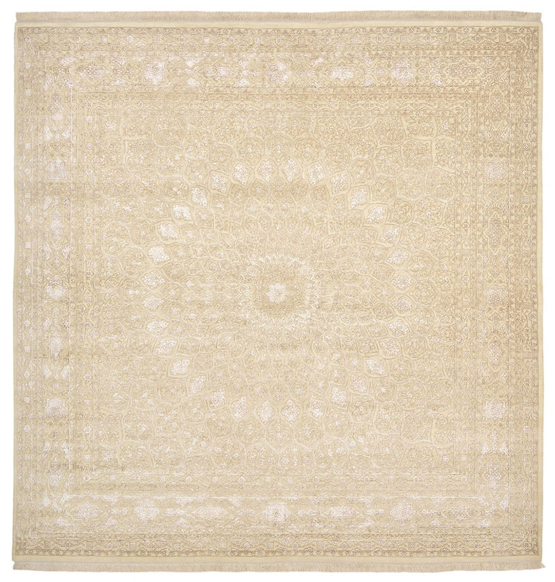 Orientteppich quadratisch  - 304 x 301 cm - dunkelbeige
