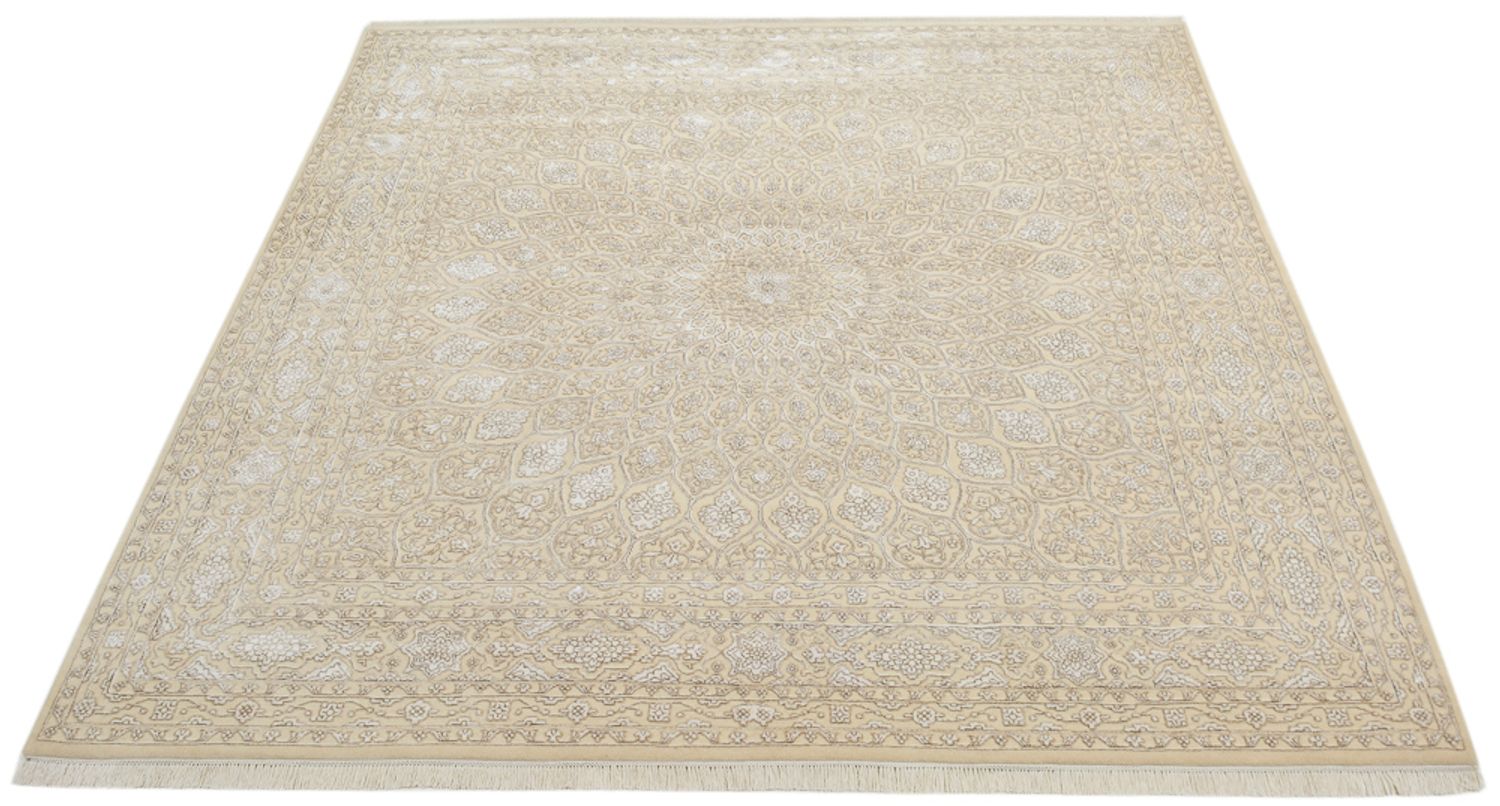 Orientteppich quadratisch  - 246 x 245 cm - dunkelbeige