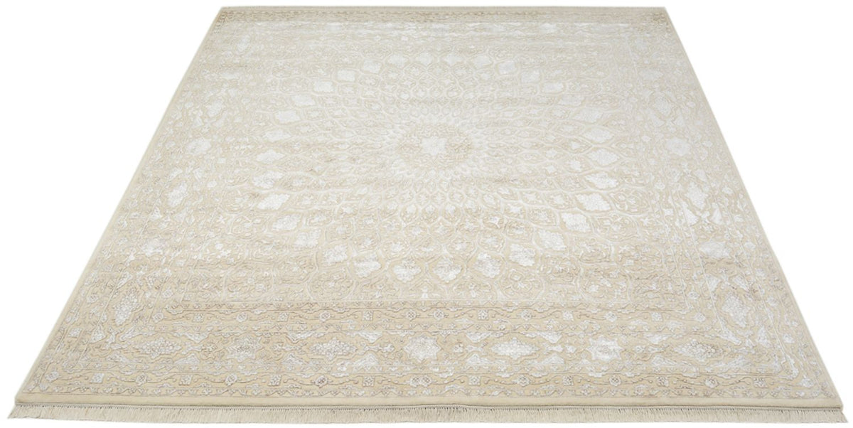 Orientteppich quadratisch  - 246 x 245 cm - dunkelbeige