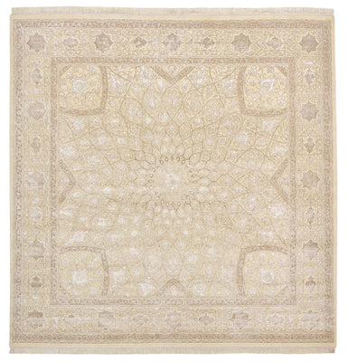 Orientteppich quadratisch  - 251 x 249 cm - dunkelbeige