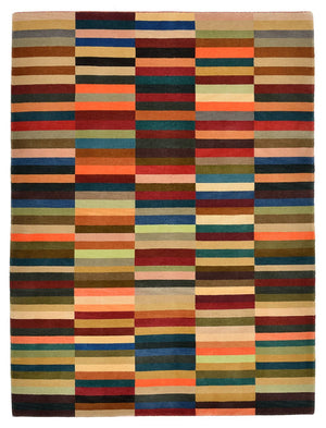 Designer Teppich - 201 x 153 cm - mehrfarbig