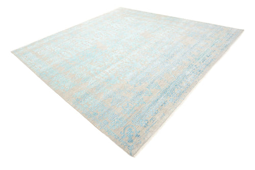 Designer Teppich quadratisch  - 309 x 301 cm - hellblau