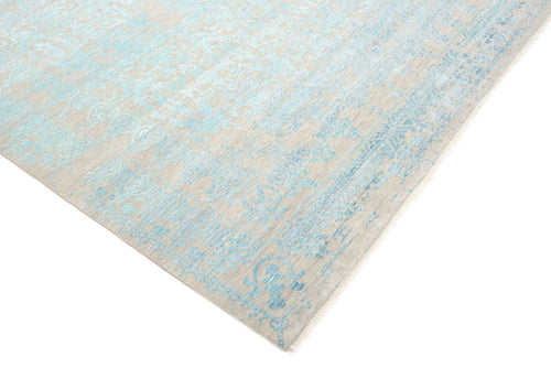 Designer Teppich quadratisch  - 309 x 301 cm - hellblau