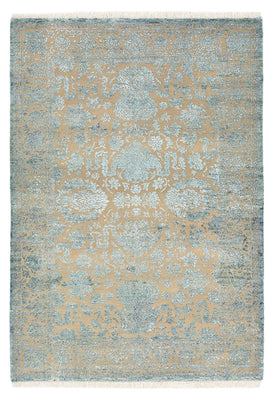 Designer Teppich - 175 x 123 cm - hellblau