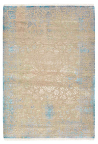 Designer Teppich - 186 x 129 cm - hellbeige